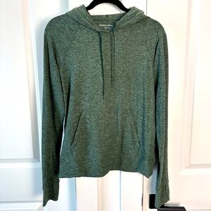 Outdoor Voices (Small) CloudKnit Green Hoodie - Like New, Lightweight Sweatshirt